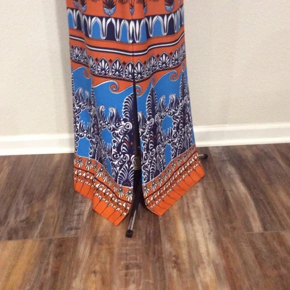 SOLD  70s Best Print goddess Column maxi dress - Picture 5 of 9